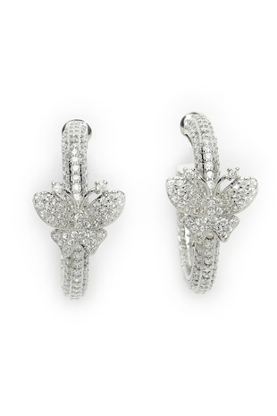 AVANT-GARDE PARIS Cercei cu zirconia, Argintiu/Transparent