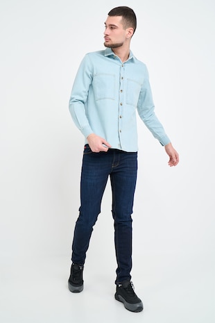 Lee Cooper Camasa de denim, Albastru glaciar