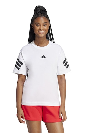 adidas Sportswear Tricou cu decolteu la baza gatului Future Icons 3-Stripes, Alb