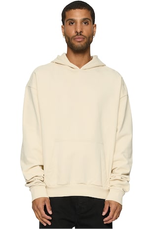 Urban Classics Hanorac de bumbac cu buzunar kangaroo, Crem