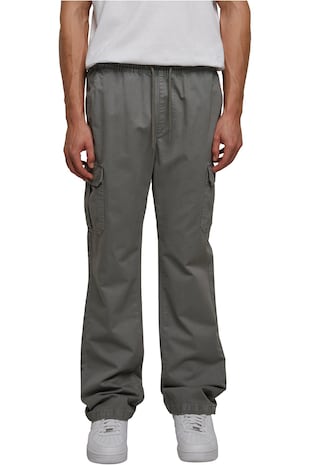 Urban Classics Pantaloni baggy cu snur de ajustare, Gri inchis