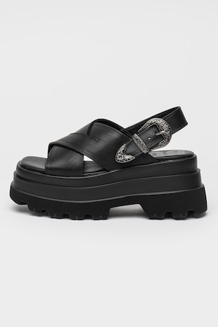 Jupiter keresztpántos műbőr szandál