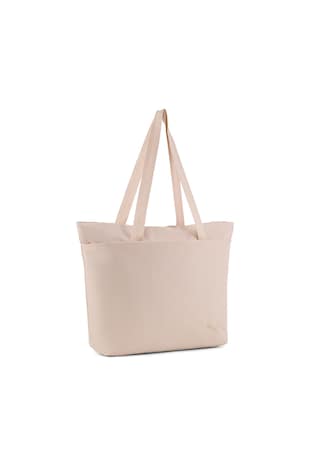 Puma Geanta shopper cu detaliu logo, Roz pal