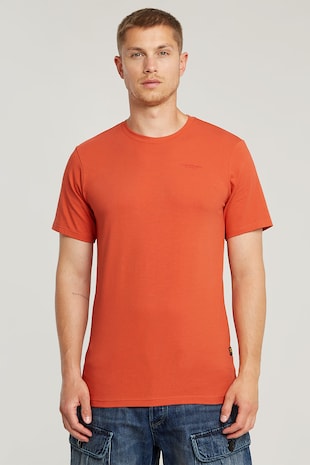 G-STAR Tricou slim fit de bumbac organic Base, Portocaliu mandarina