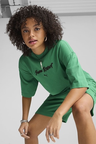 Tricou supradimensionat unisex cu broderie logo