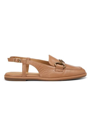 Pantofi loafer slingback de piele