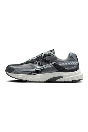 Nike Маратонки от кожа и мрежеста материя, Темносиво, Въглен сиво