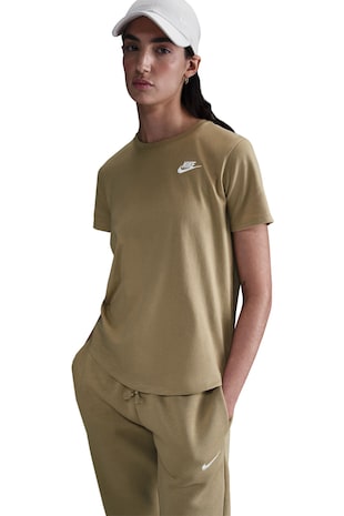 Nike Tricou din bumbac Sportswear Club Essentials, Bej/Maro camel