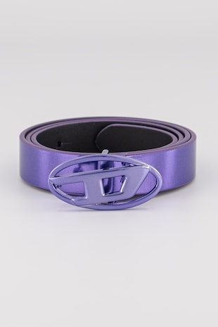 Diesel Curea cu catarama cu nit si aspect stralucitor, Violet