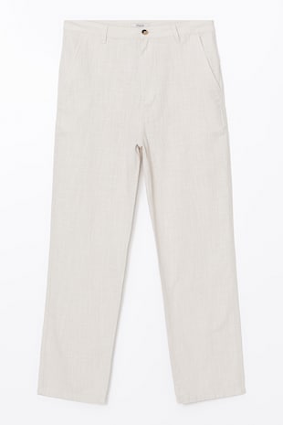 LC WAIKIKI Pantaloni drepti de bumbac, Bej