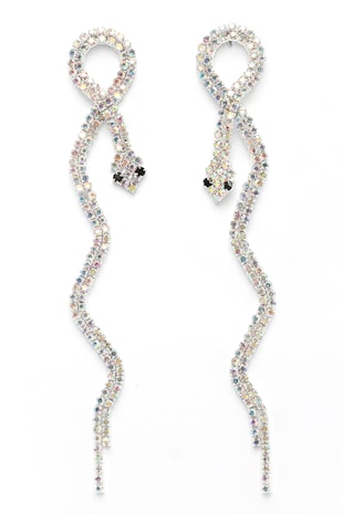 AVANT-GARDE PARIS Cercei drop Serpent, Transparent