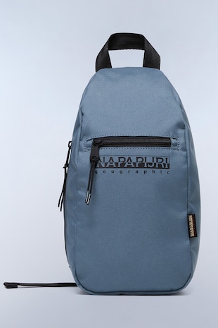 Napapijri Geanta sling unisex cu imprimeu logo, Albastru prafuit