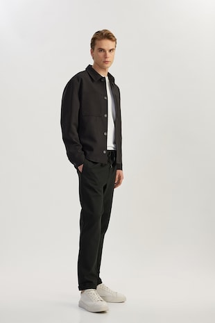 KOTON Pantaloni de trening cu snur in talie, Negru