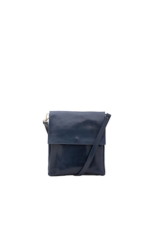 I Fratelli Geanta crossbody de piele, Albastru