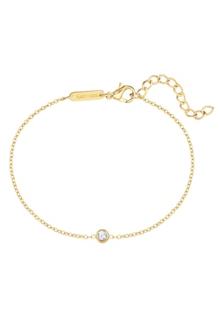 Eastside Bratara placata cu aur de 14K cu zirconia, Auriu