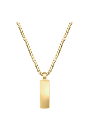 True Rebels Colier placat cu aur de 14K cu pandantiv, Auriu
