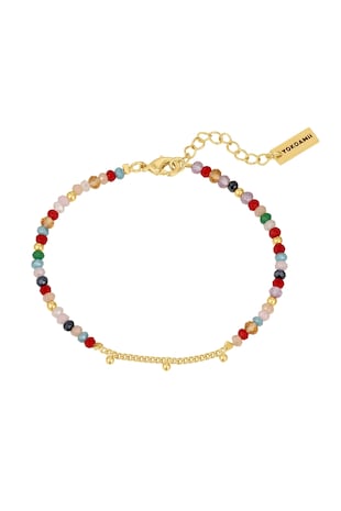Yokoamii Bratara placata cu aur de 14K decorata cu zirconia, Auriu