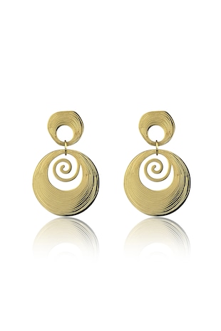 Marc Malone Cercei drop placati cu aur de 18K, Auriu