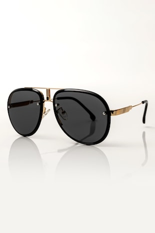 Emily Westwood Ochelari de soare aviator Victoria, Auriu/Negru