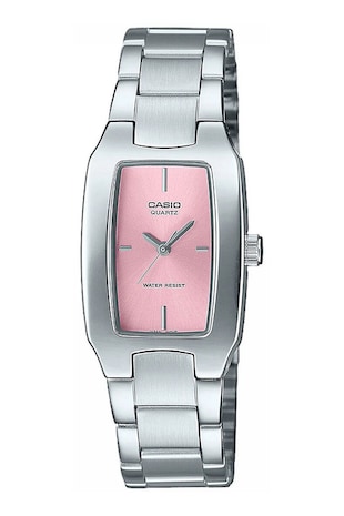 Casio Ceas dreptunghiular cu bratara, Argintiu