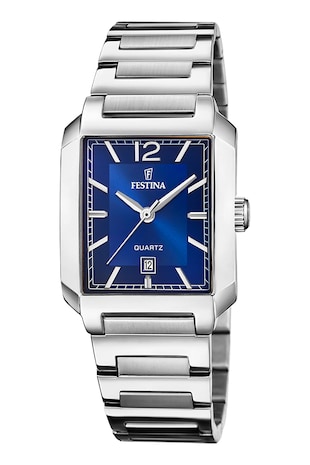Festina Ceas quartz din otel inoxidabil cu logo pe cadran, Argintiu