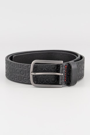 HUGO Curea de piele, Negru