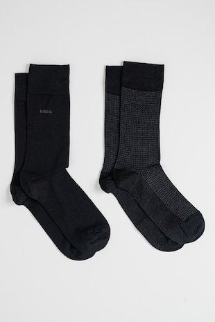 BOSS Set de sosete lungi - 2 perechi, Gri antracit