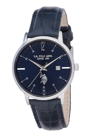 U.S. Polo Assn. Ceas analog din otel inoxidabil, Albastru inchis