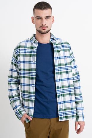 Oxford galléros kockás pamuting