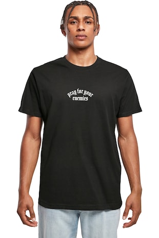 Mister tee Tricou unisex cu imprimeu text, Rosu/Negru/Galben