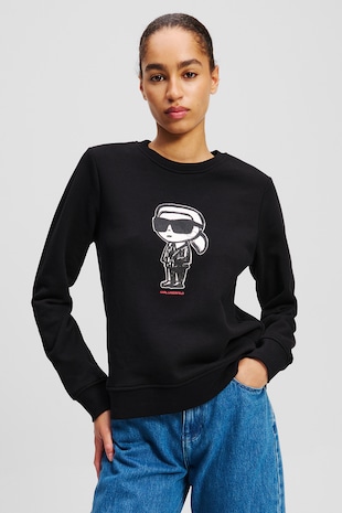 Logós organikuspamut tartalmú pulóver