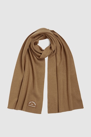 Karl Lagerfeld Fular cu aplicatie logo, Caramel