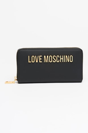 Love Moschino Portofel cu fermoar - 648744, Gri antracit, 10x19x2