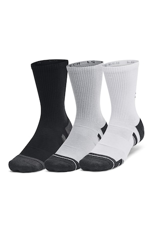 Under Armour Set de sosete unisex pentru fitness Performance - 6 perechi, Alb/Negru/Gri