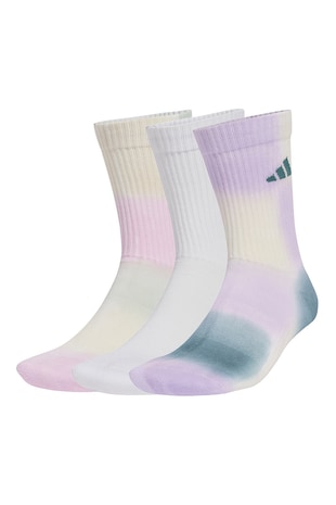 adidas Sportswear Set de sosete lungi unisex cu model tie dye - 3 Perechi, Verde/Galben/Lila