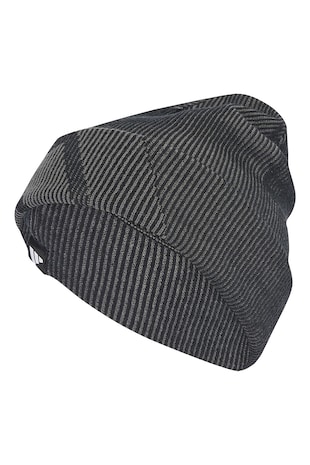 adidas Performance Caciula unisex striata tricotata, Gri inchis