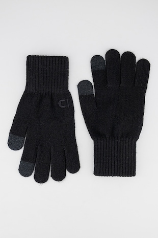 Tom Tailor Manusi uni din tricot, Negru/Negru stins