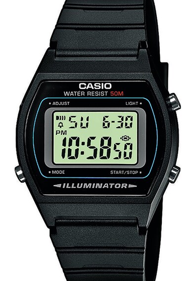 Casio Цифров часовник с хронограф и каишка от смола Жени