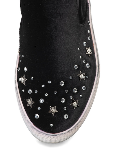 Oakoui Pantofi slip-on flatform decorati cu strasuri Eva Femei