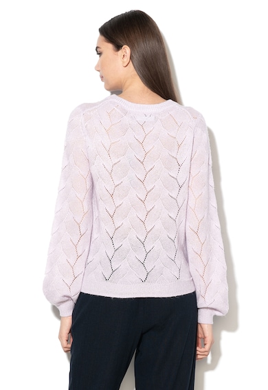 Pulover tricotat cu model cu perforatii (10211644-LAVENDULA) | Fashion Days
