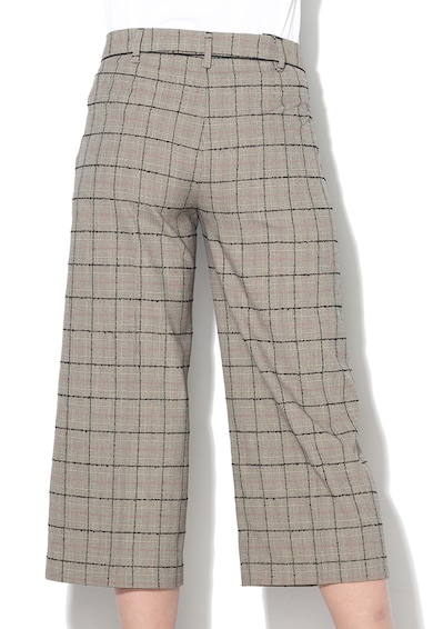 Sisley Pantaloni culotte cu model in carouri si buzunare oblice Femei