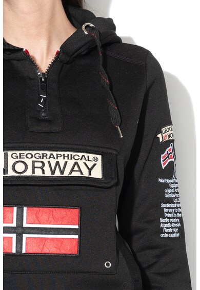 Geographical Norway Hanorac cu buzunar frontal si captuseala din fleece Gymclass Femei