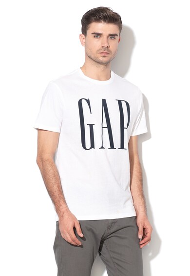 GAP Тениска с овално деколте и лого Мъже