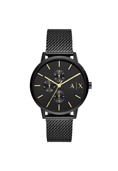 Ceas rotund cu bratara metalica cu model plasa ARMANI EXCHANGE (AX2716 ...
