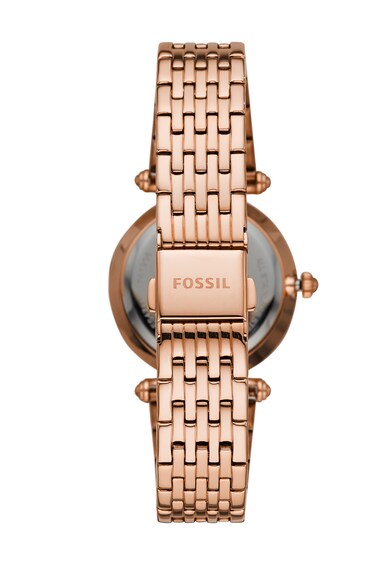 Fossil Аналогов часовник с релефна шарка на циферблата Жени