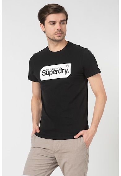 SUPERDRY Тениска Core с овално деколте и лого Мъже
