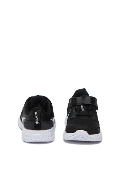 Nike Pantofi sport din material usor cu garnituri de piele, Revolution 5 TDV, Negru Fete
