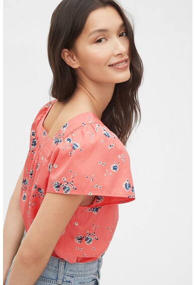 GAP Памучна блуза с флорална щампа Жени
