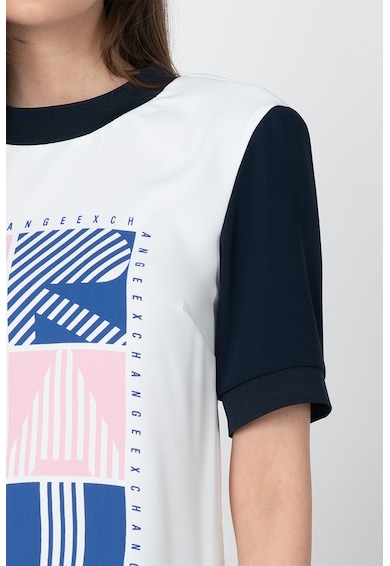 ARMANI EXCHANGE Рокля тип тениска с контрастно лого Жени