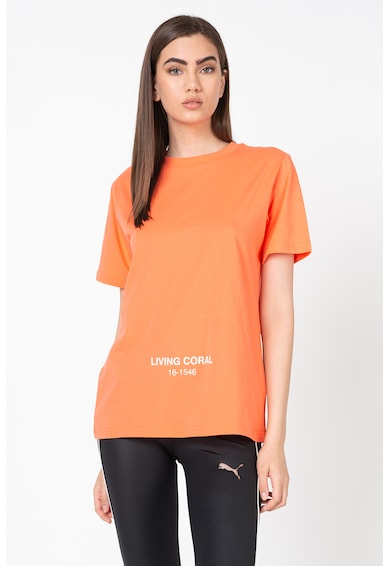 Puma Тениска с овално деколте и контрастна щампа Жени